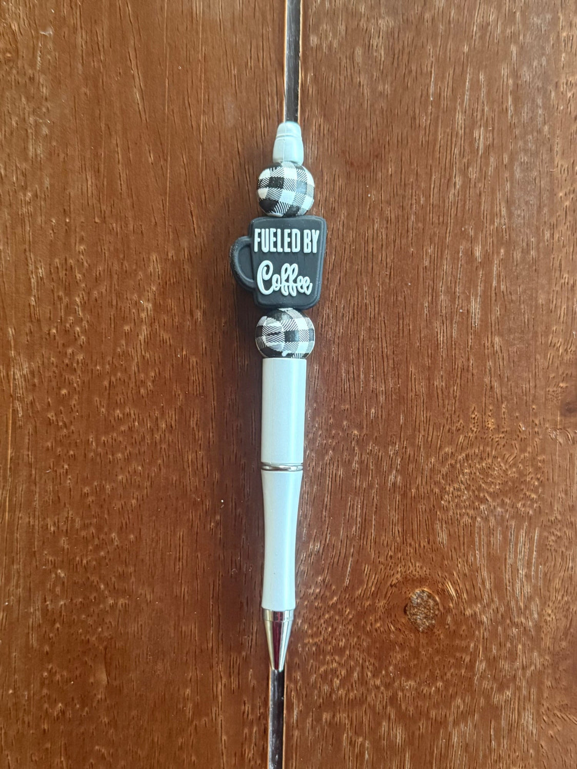 Fueled by Coffee Beaded Pen
