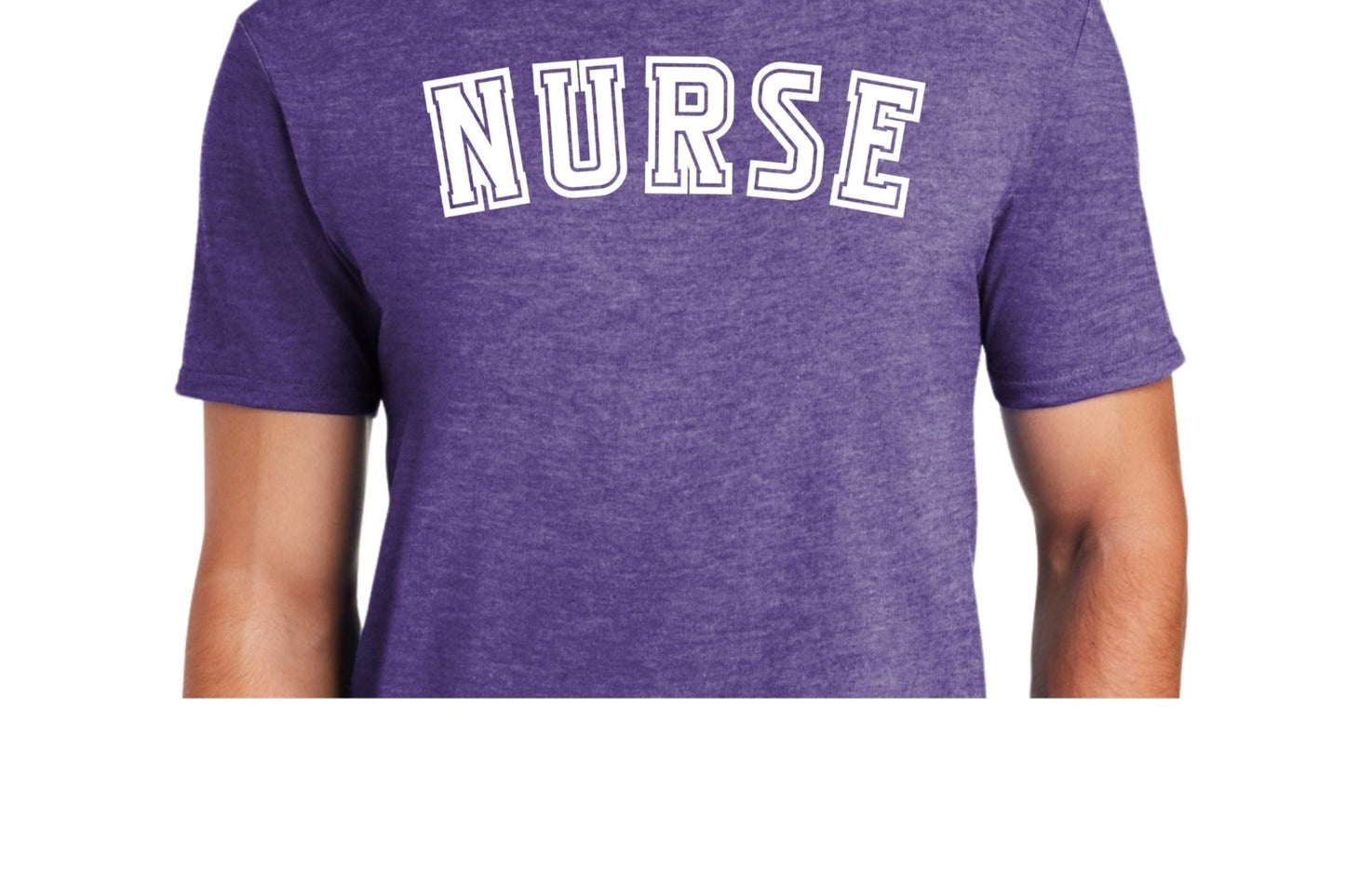 Varsity Nurse short sleeve purple tee