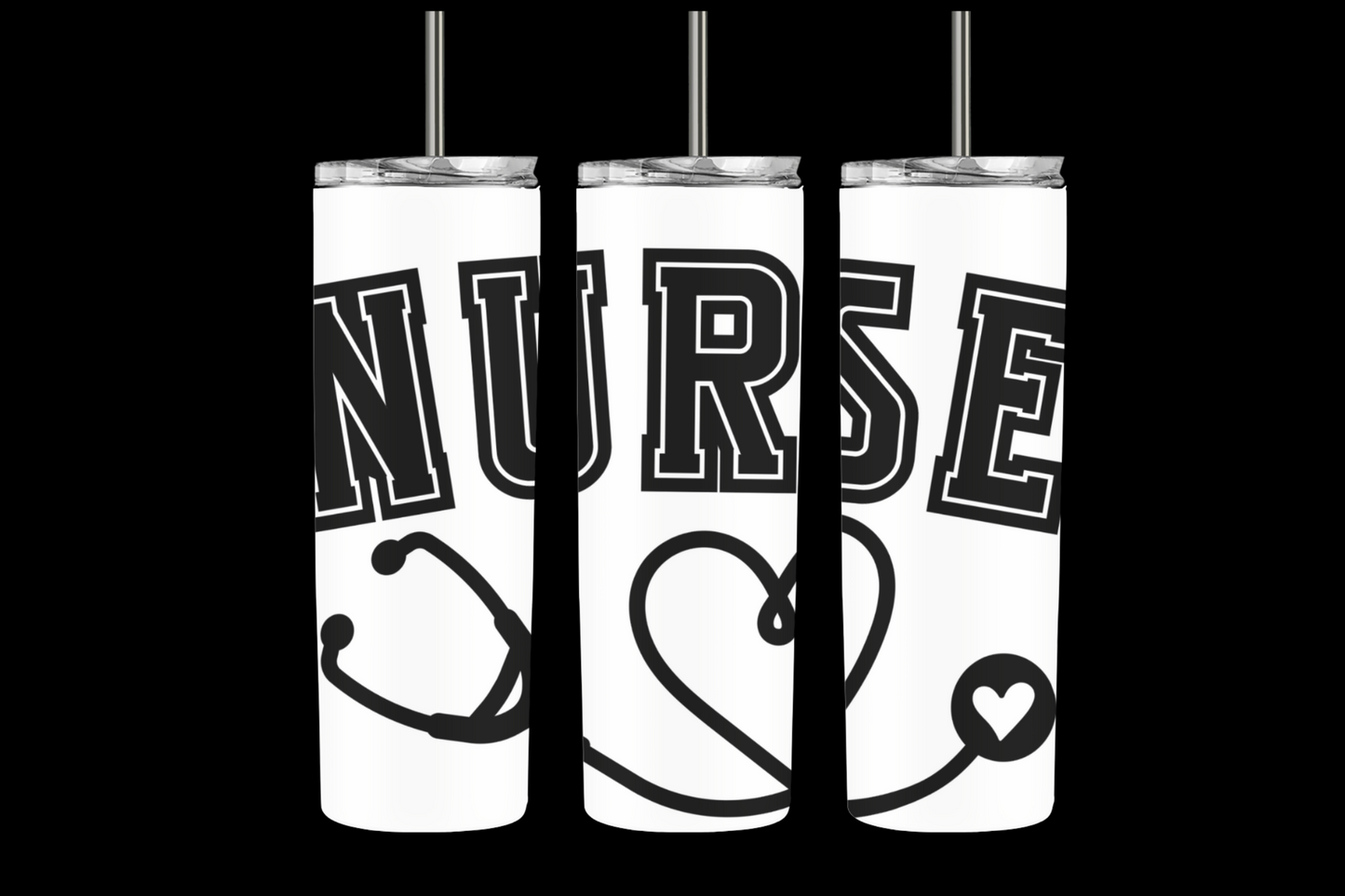 Varsity Nurse Tumbler- White