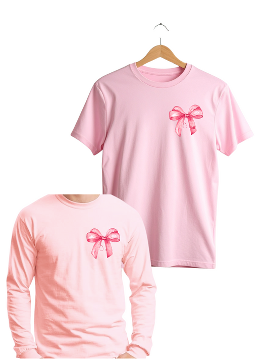 Pink Medical/ RN bow tee (long sleeve)