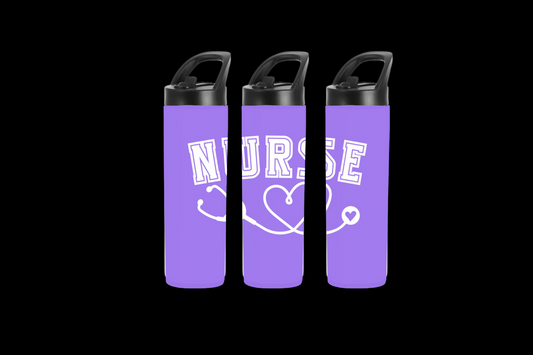 Varsity Nurse Tumbler- Purple