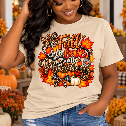 Fall in Love With Nursing Graphic Tee